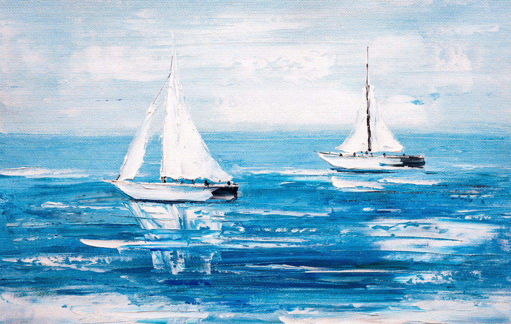 Oil,Painting,-,Sailing,Boat