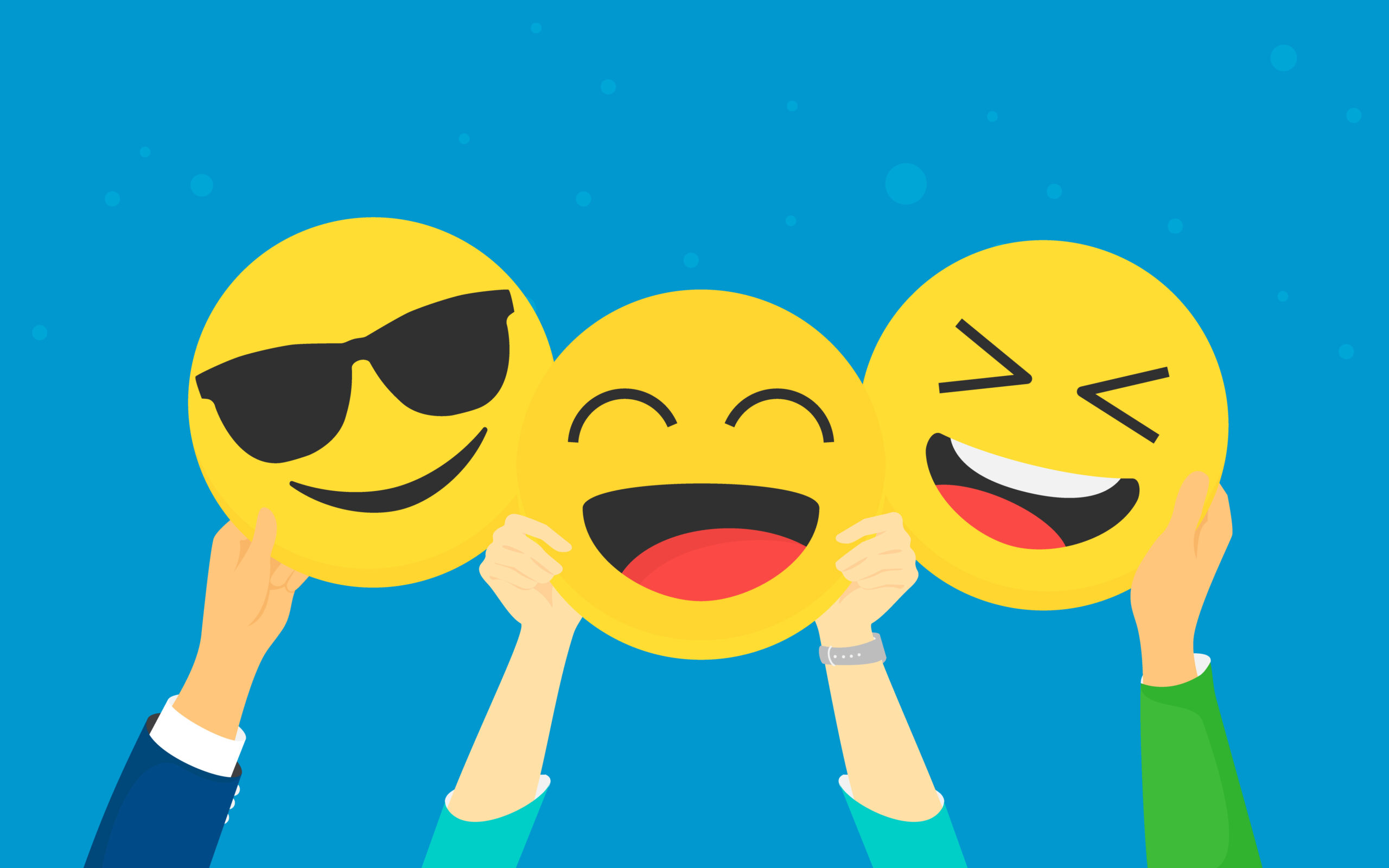 Emoji,Concept,Vector,Illustration,Happy,Men,And,Women,Showing,Emoji